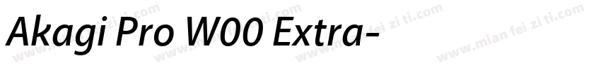Akagi Pro W00 Extra字体转换